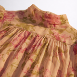 Rosario | Abito Lungo Floreale in Chiffon