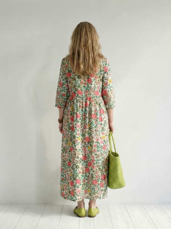 Waltraud | Abito midi con motivo floreale