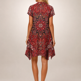 Klara | Abito mini a camicia floreale con scollo a V