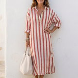 Alina | Vestito midi a righe