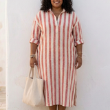Alina | Vestito midi a righe
