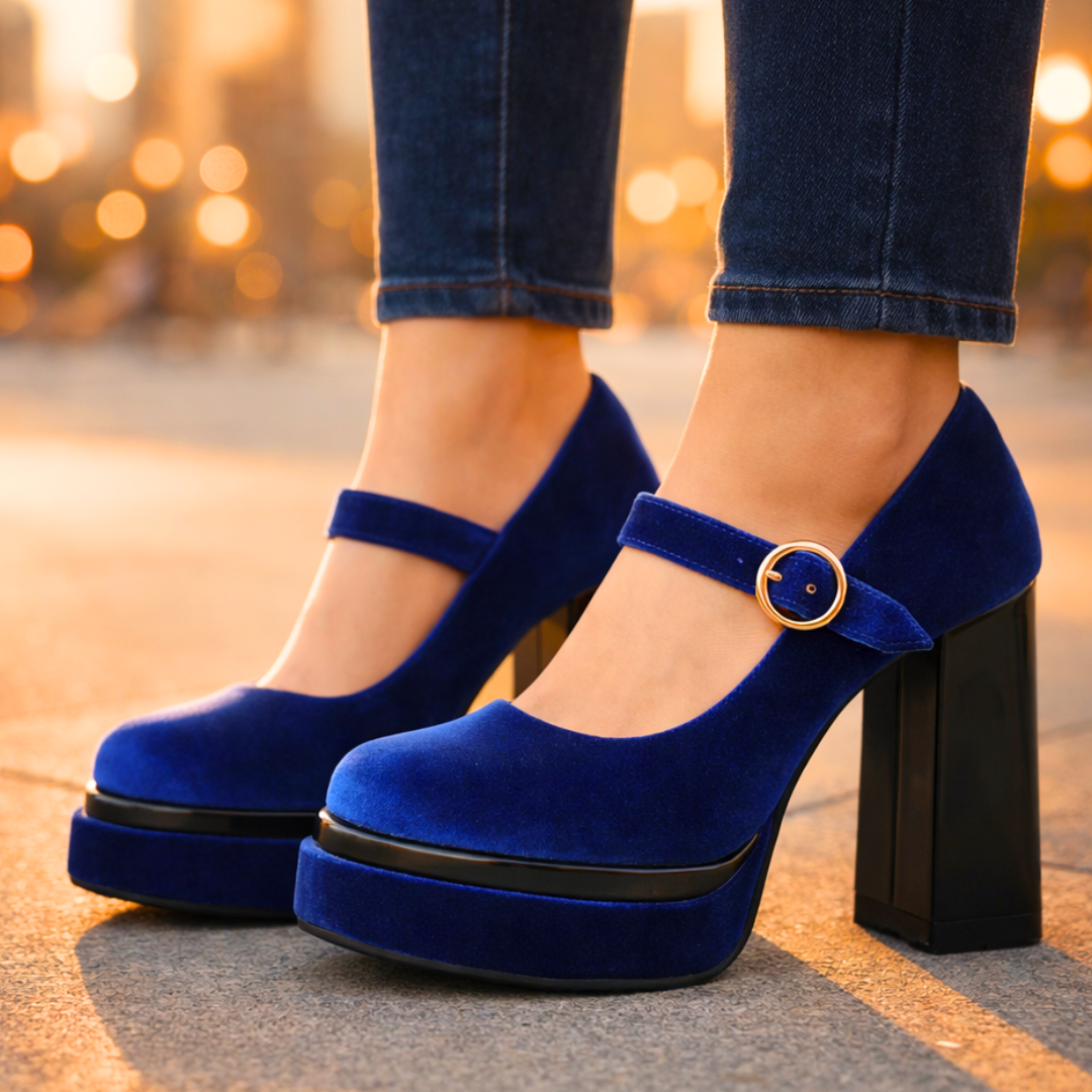 Seraphina Velvet Platform Pumps