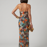 Larkin | Abito Maxi a Scaglie Multicolore