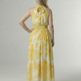 Sylin | Vestito Midi con Collo Halter Arricciato