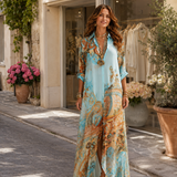Liane | Abito maxy floreale con bottoni
