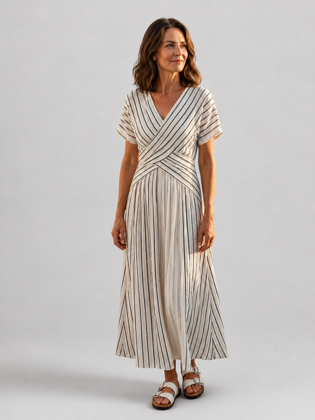 Sophia | Abito midi in stile avvolgente