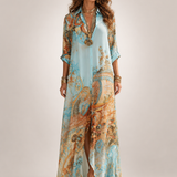Liane | Abito maxy floreale con bottoni