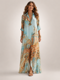 Liane | Abito maxy floreale con bottoni