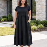Vestito Midi Relax con Tasche