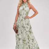 Guinevere | Vestito Midi con Stampa Floreale e Gonna Fluttuante