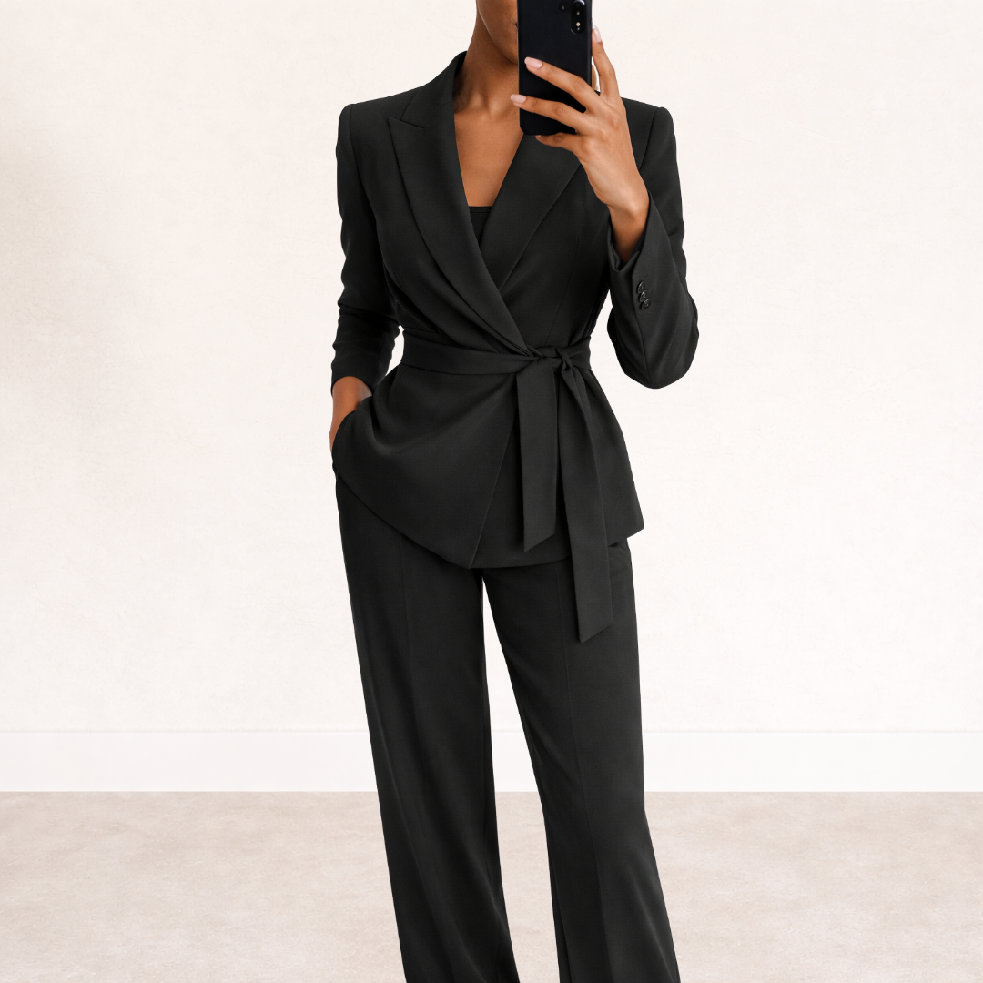 Bethany | Wrap blazer and pants set