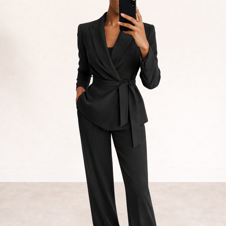 Bethany | Wrap blazer and pants set