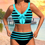 Bloom | Bikini a righe con vita alta