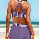 Janette - Bikini a vita alta a righe