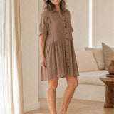 Il Vestito Camicia in Cotone Relaxed