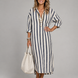 Alina | Vestito midi a righe