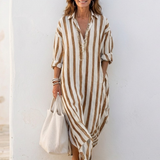 Alina | Vestito midi a righe