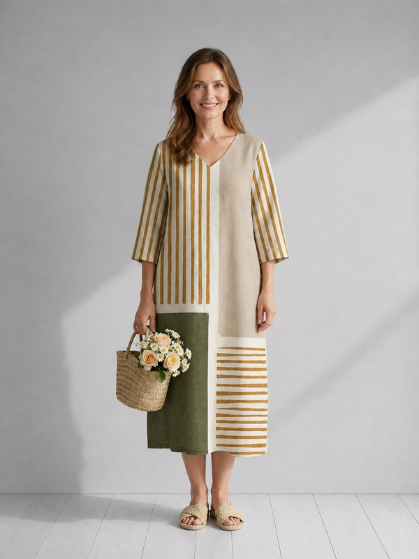 Christa | Abito midi a righe