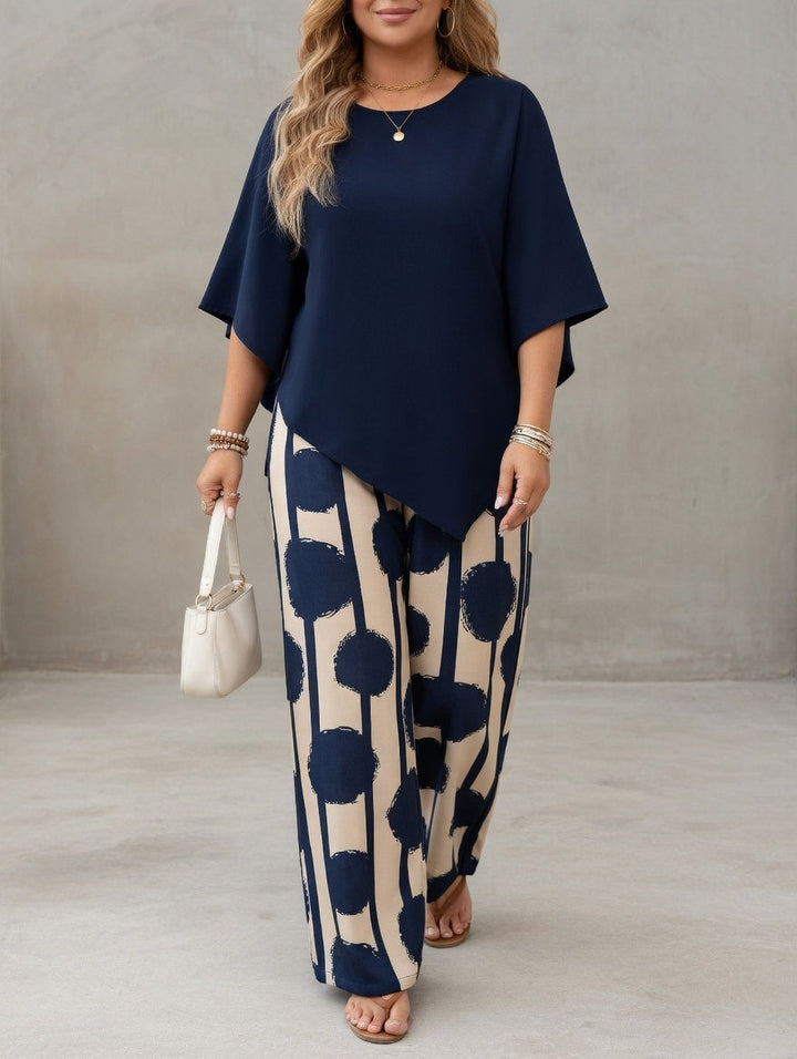 Jennie | Loose top and printed pants set