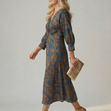 Lune | Vestito Midi Avvolgente Naturale