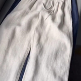 Camille | Pantaloni larghi in misto cotone e lino