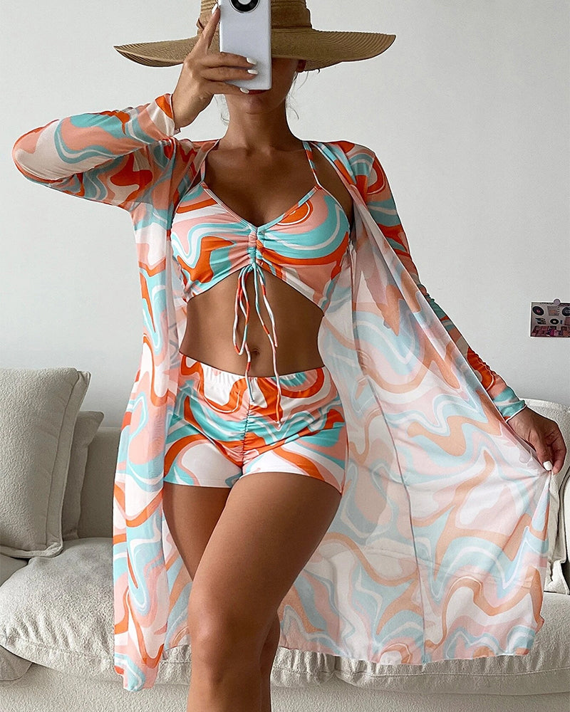Bloom | Set Bikini a 3 Pezzi con Stampa