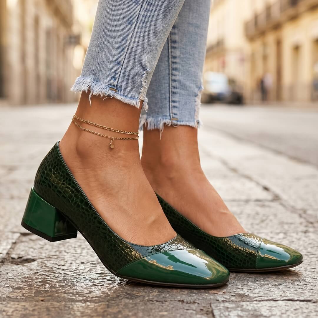 Noelle Leather Heels
