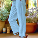 Wren – Pantaloni Cropped Relax con Dettagli a Contrasto