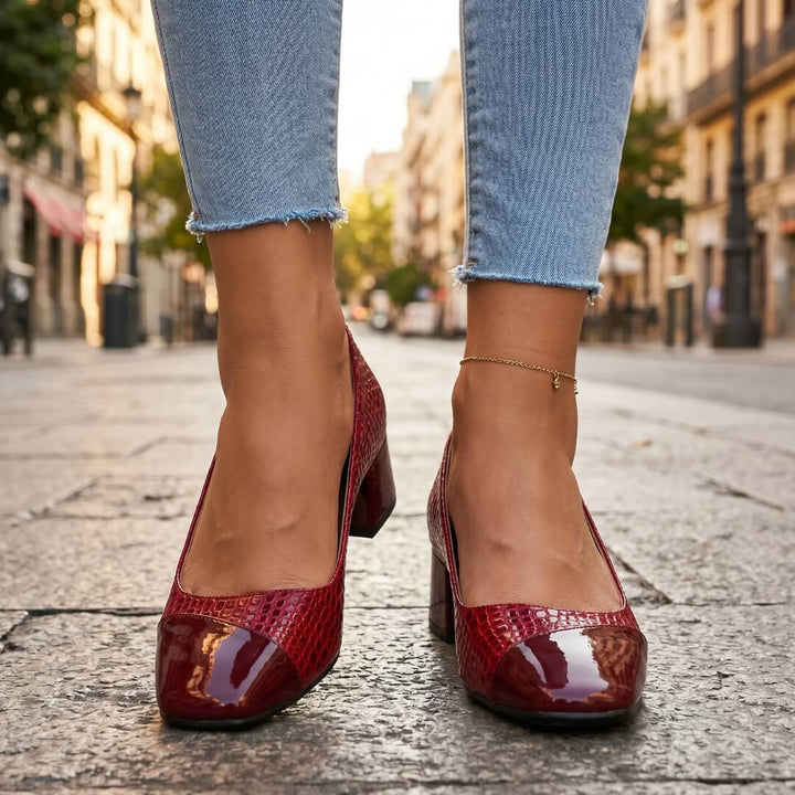 Noelle Leather Heels