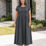 Vestito Midi Relax con Tasche