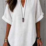 Emma™ – Blusa Casual Semplice a Manica Corta