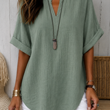 Emma™ – Blusa Casual Semplice a Manica Corta