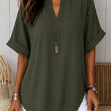 Emma™ – Blusa Casual Semplice a Manica Corta
