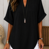 Emma™ – Blusa Casual Semplice a Manica Corta