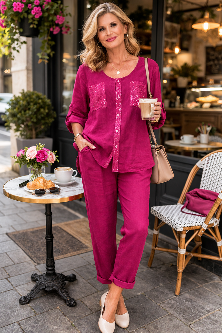 Marzia | Button shirt and pants set
