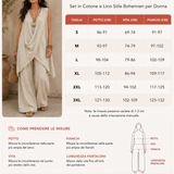 Set in Cotone e Lino Stile Bohemien per Donna
