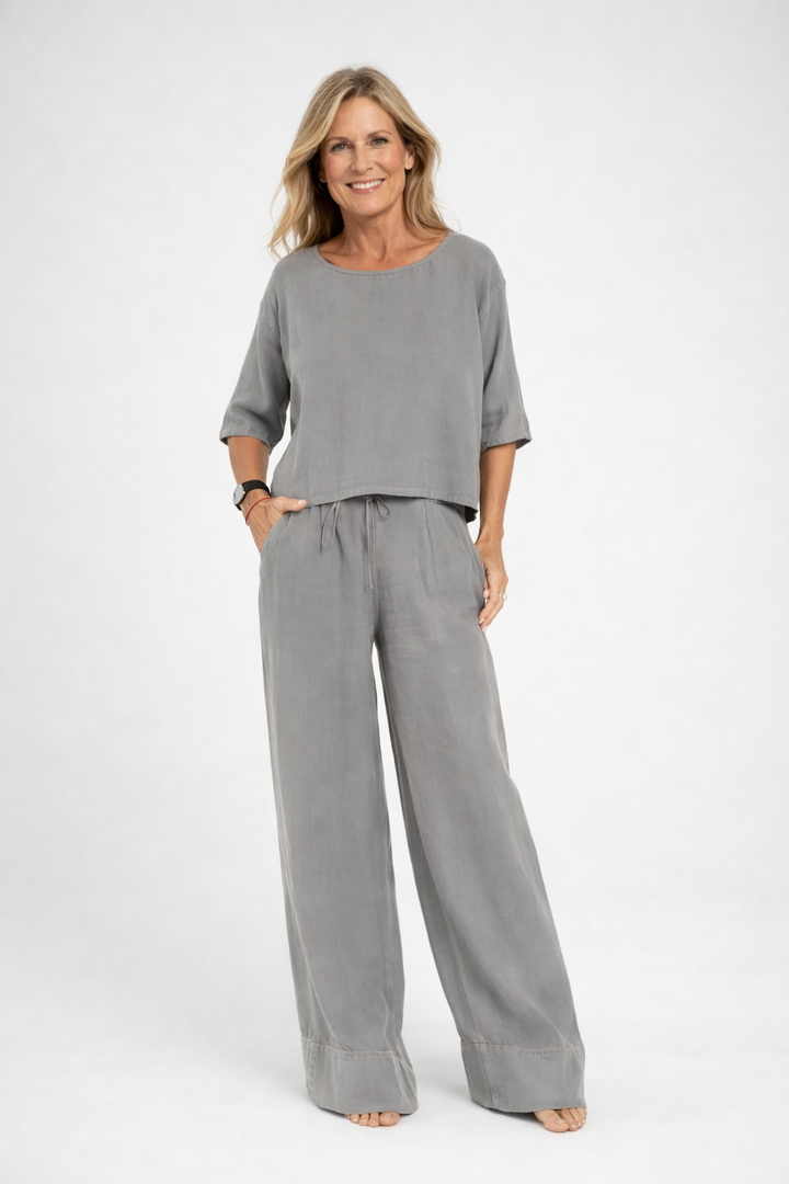 Susana | Top and wide leg pants set