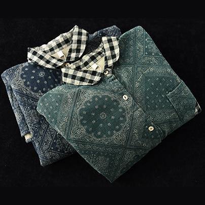 Classy Green Plaid Shirts Women Lapel Pockets Baggy Spring Tops