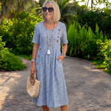 Julia | Vestito midi a righe