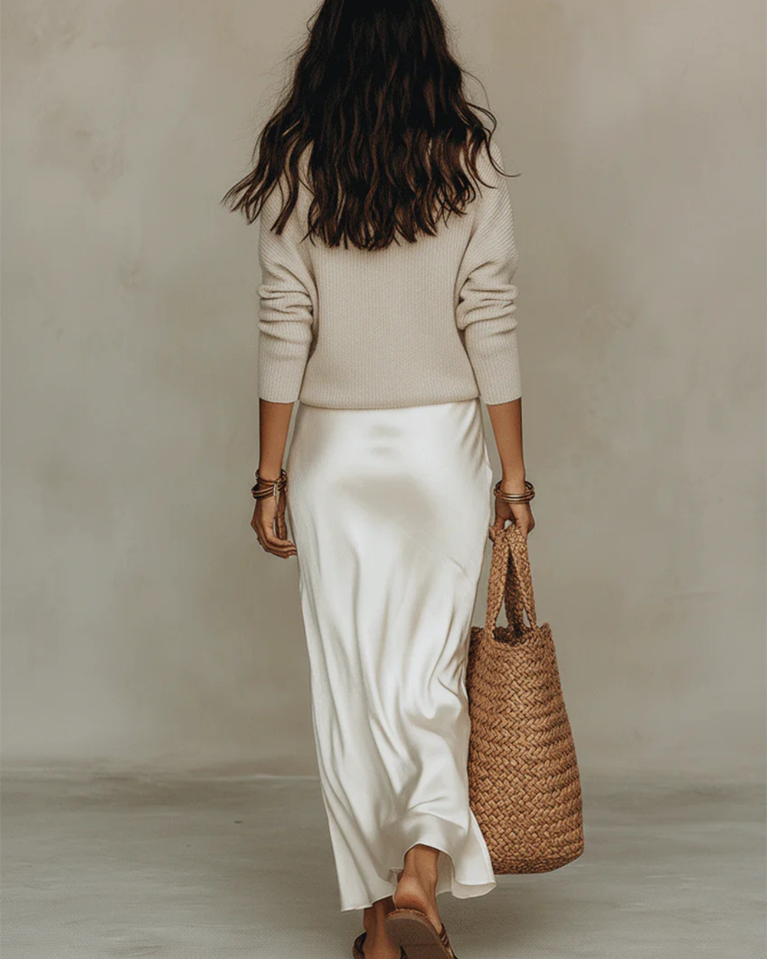 Manet | V neck knit sweater long sleeve