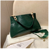 Elegante Borsa a Spalla in Pelle Morbida - Grande Capacità Borsa alla Moda