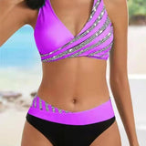 Mona - Bikini Stampato in Toni Caldi