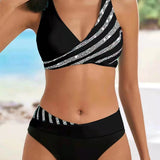 Mona - Bikini Stampato in Toni Caldi