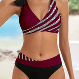 Mona - Bikini Stampato in Toni Caldi