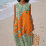 Teresa | Vestito midi in stile oceanico
