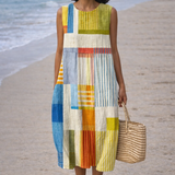 Eva | Vestito Midi Geometrico