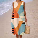 Iris | Vestito Midi Geometrico