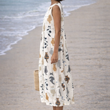 Alina | Vestito midi con stampa di gatti carini