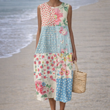 Valeria| Vestito Midi Patchwork
