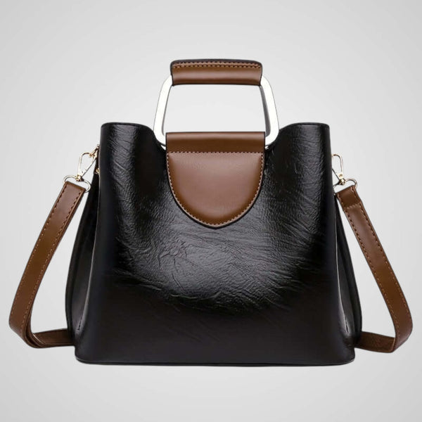 Anna | Borsa in Pelle Bi-Colore Elegante